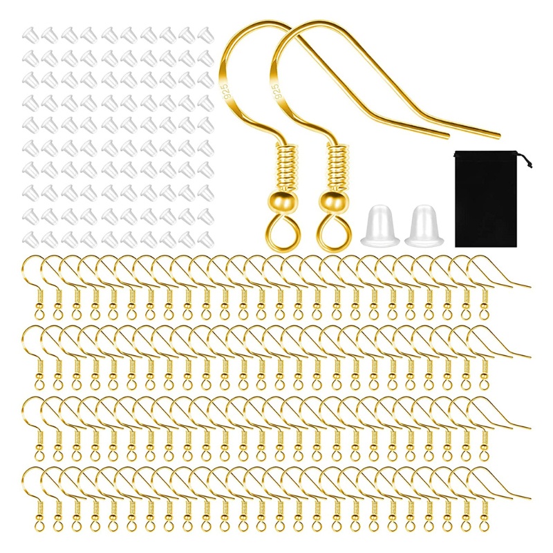 Set 200 Khuyên Tai Móc Câu DIY Hình Cá Dành Cho Nữ