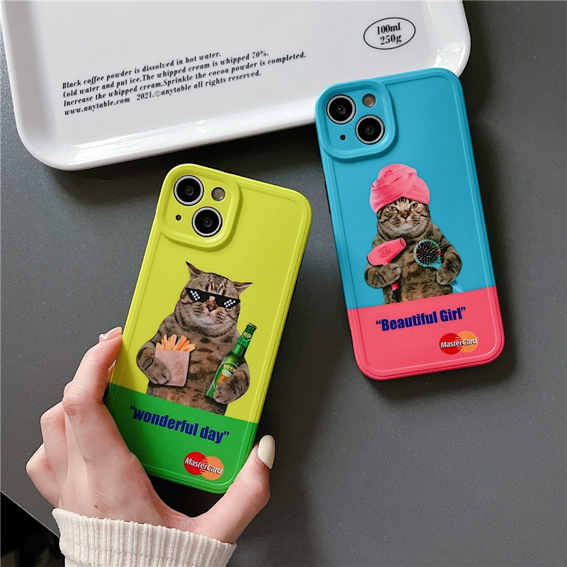 Hoạt Hình Ốp Điện Thoại Mềm Hình Mèo Vui Nhộn Cho iphone15 15pro 15promax 14promax 14 14pro 13 13pro 13promax 12 12pro 12promax 11