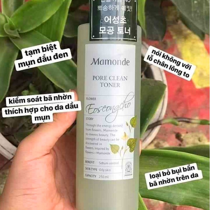 Toner diếp cá, hoa hồng, tẩy da chết Mamonde Toner các loại 250ml