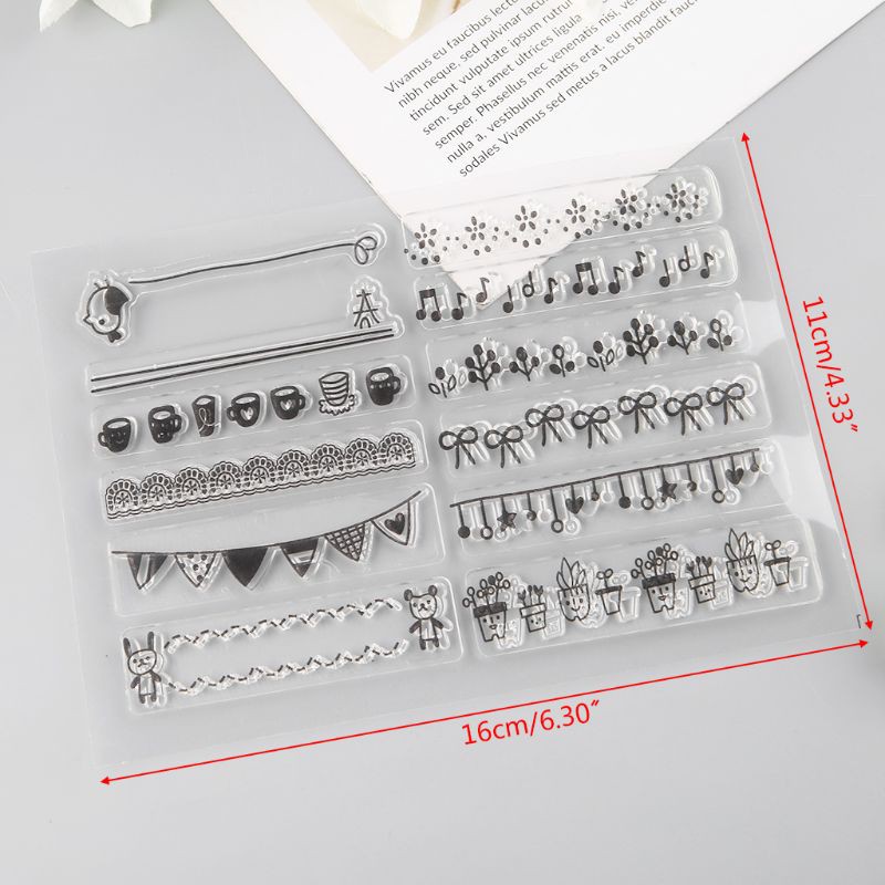 Con Dấu Silicon Trong Suốt Hình Nốt Nhạc Xinh Xắn Dùng Để Trang Trí Thiệp