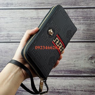 Ví ngang cầm tay Versace logo vàng hàng nhập khẩu