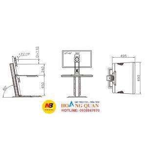 Giá Treo Màn Hình Máy Tính Để Bàn NB - S80 -  Nâng Lên Hạ Xuống Tự Động [ Hàng Chính Hãng - 2021 ]