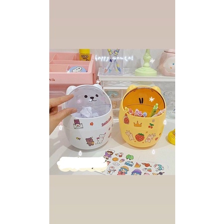 Thùng rác mini để bàn, để phòng đáng yêu, xinh xắn