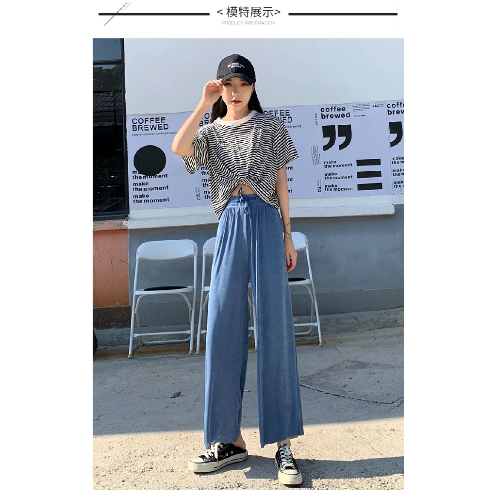 Quần Dài Ống Rộng Lưng Cao Thời Trang Mùa Hè Cho Nữ | BigBuy360 - bigbuy360.vn
