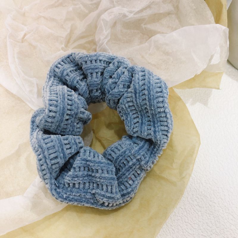 Dây buộc tóc dệt kim nhiều màu sắc ngọt ngào đơn giản dễ thương