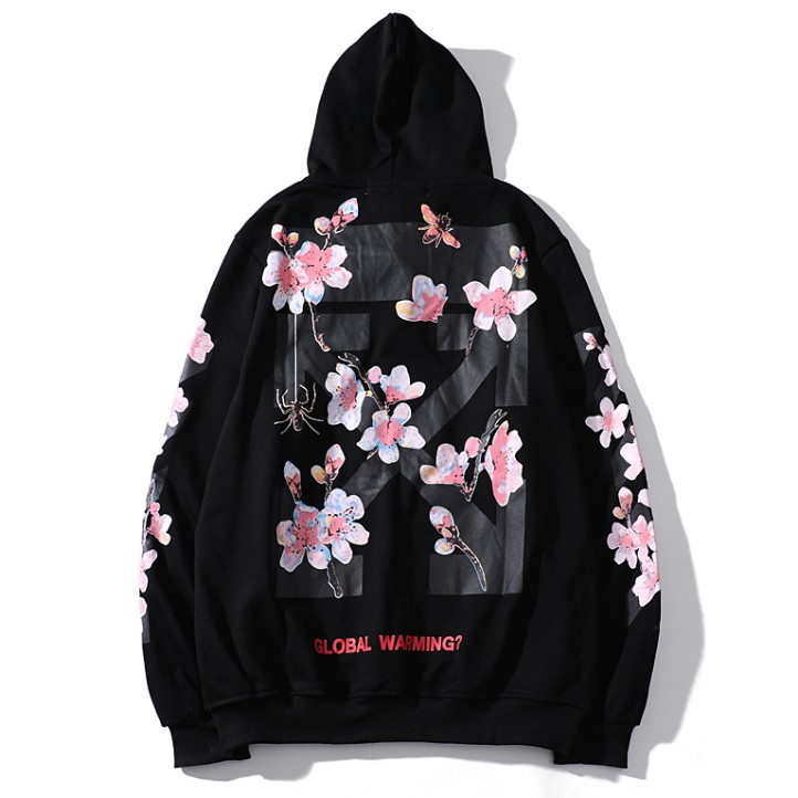 OFF-WHITE Áo Hoodie Off White In Chữ Thời Trang Cao Cấp