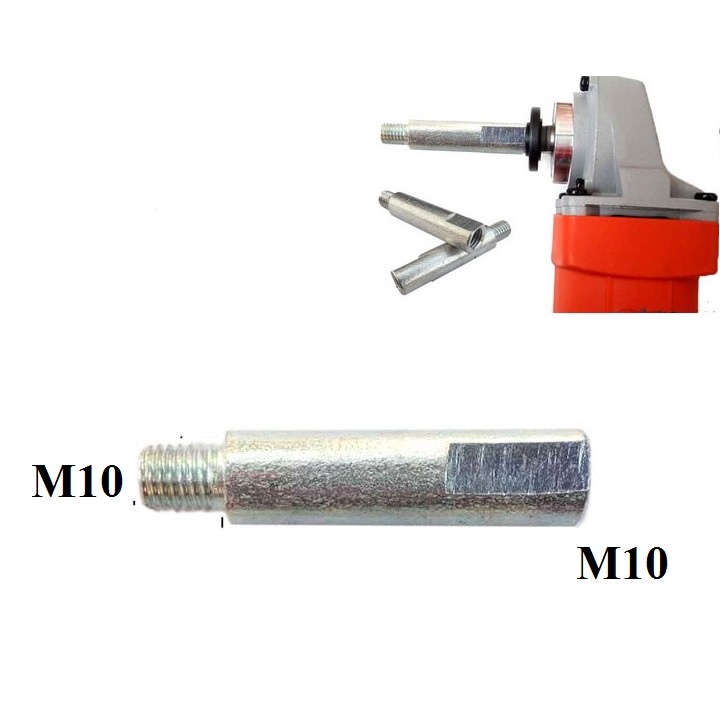 Ty nối dài máy mài - ốc nối dài máy mài trục M10 vẫn ra M10