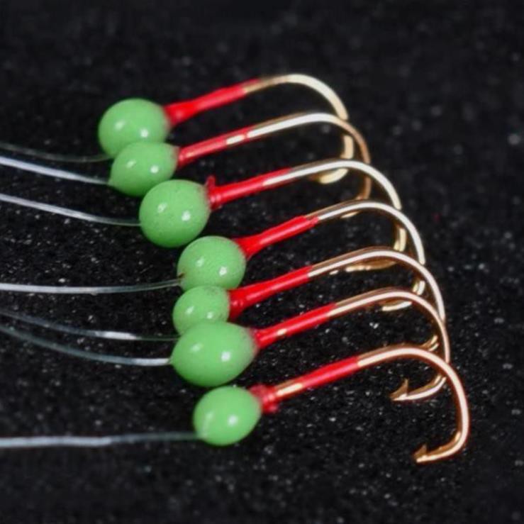 FREESHIP  Bộ Thẻo 7 lưỡi câu cá mương hồ siêu nhạy có rọ sắt LC-12