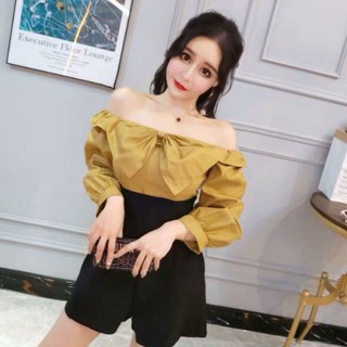Áo trễ vai nơ to