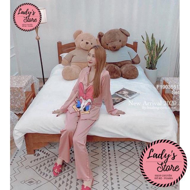 Bộ lụa tay dài ☘️ Hoạ tiết Vịt Donal dễ thương | BigBuy360 - bigbuy360.vn