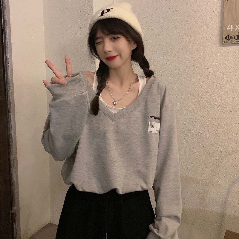 Áo Len Tay Dài Cổ Chữ V Thời Trang Dành Cho Nữ