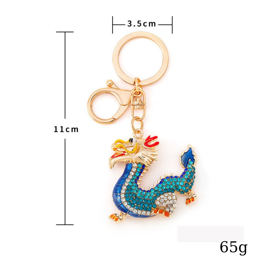 Móc Khóa Hợp Kim Cao Cấp Hình Rồng Zodiac Siêu Dễ Thương Chọn Màu
