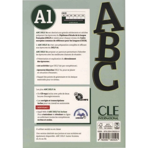 Sách luyện thi DELF A1 tiếng Pháp: ABC DELF A1 (kèm CD và lời giải)