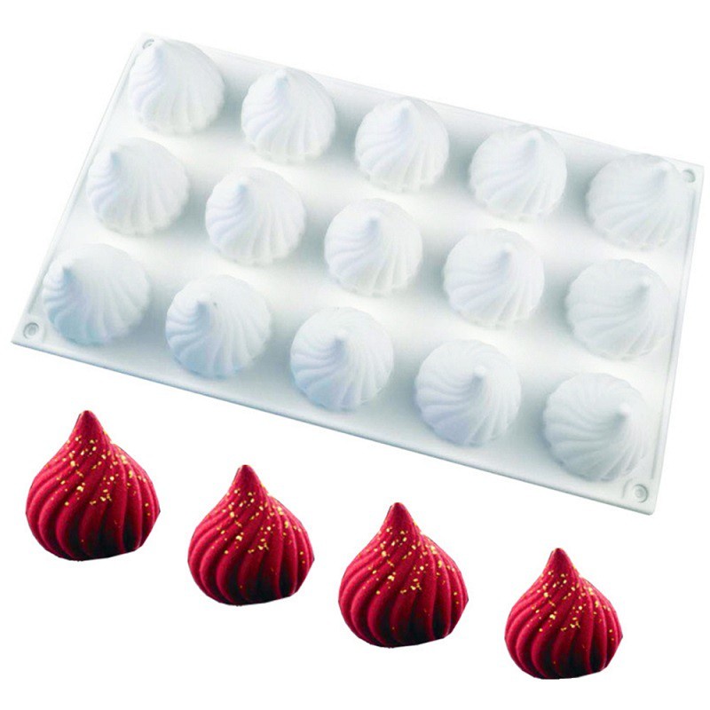 Khuôn Silicone 15 Lỗ Dùng Làm Bánh Mousse/Socola/Tráng Miệng