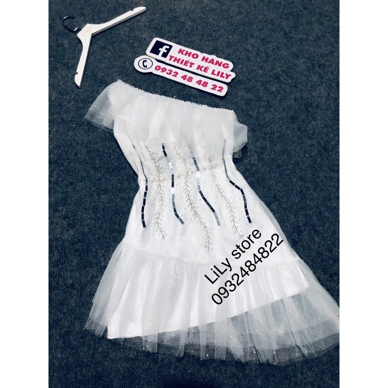 đầm body lệch vai đính đá ( ảnh và video thật 10000%)