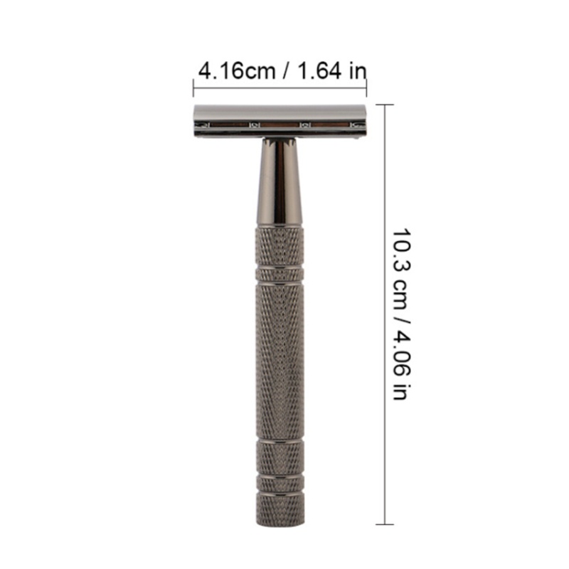 Bộ Dao Cạo Râu Cầm Tay Với 10 Lưỡi Dao Thay Thế Cho Máy Cạo Râu