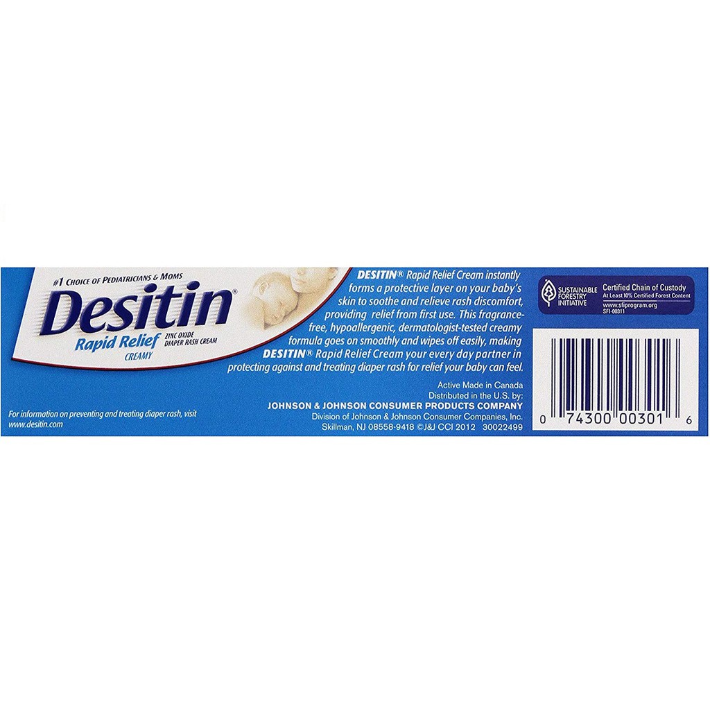 Kem chống và trị hăm Desitin tím/xanh 113/136gr