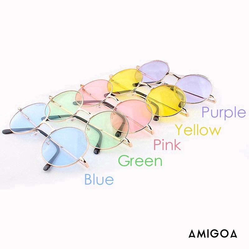 ✨✨Mắt Kính Gọng Tròn Nhiều Màu Phong Cách Retro