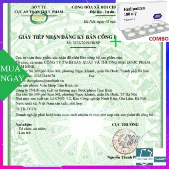 Combo Bedipanten 100mg +  VIÊN KHỚP TÂM BÌNH