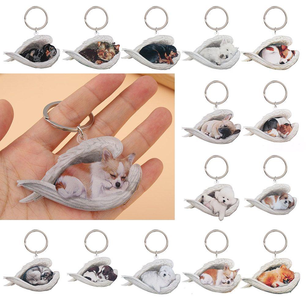 BORAG Móc Khóa Hình Chú Chó Đang Ngủ Ngộ Nghĩnh Đáng Yêu