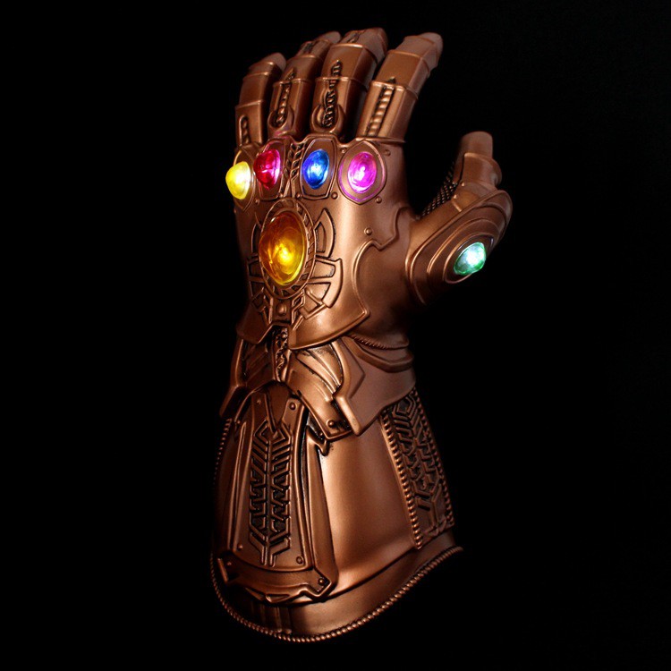 Găng Tay Vô Cực Nhựa Dẻo, Có Đèn LED Phát Sáng Hóa Trang Thanos Avengers Infinity Gauntlet Gloves, găng tay hulk