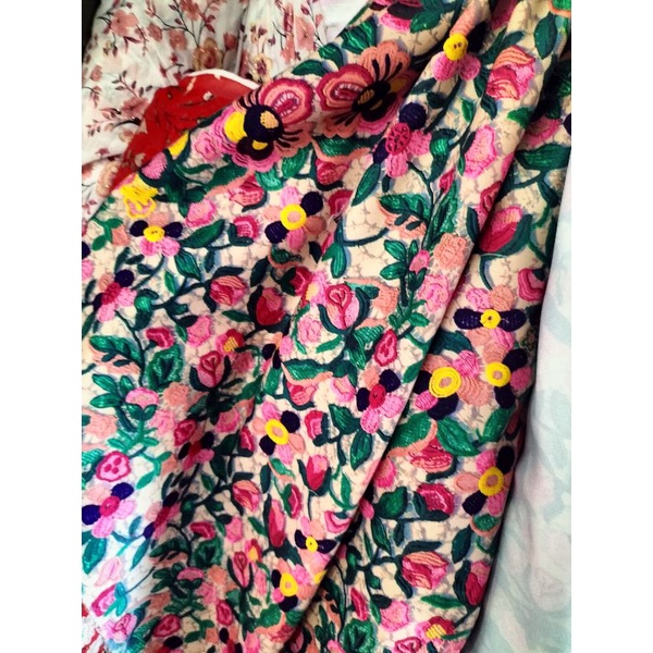 Sale_Áo dài gấm xốp tăm in hoa_có bigsize