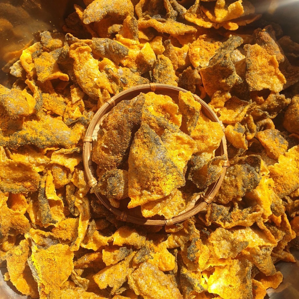 Da Cá Hồi Trứng Muối  da cá sấy giòn, ăn vặt quán 88 | BigBuy360 - bigbuy360.vn