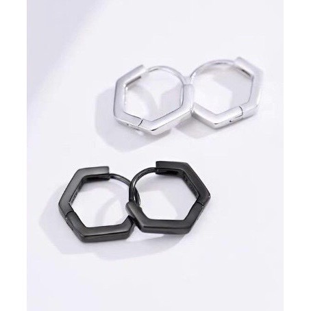 Hexagon Earring khuyên tai titan lục giác không gỉ không đen không dị ứng nam nữ Uniex
