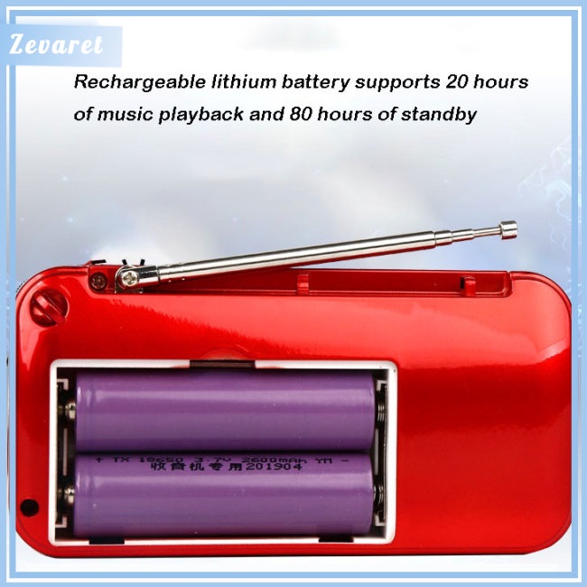 Radio Kỹ Thuật Số Mini Cầm Tay USB TF MP3 Chạy Bằng Pin Lithium