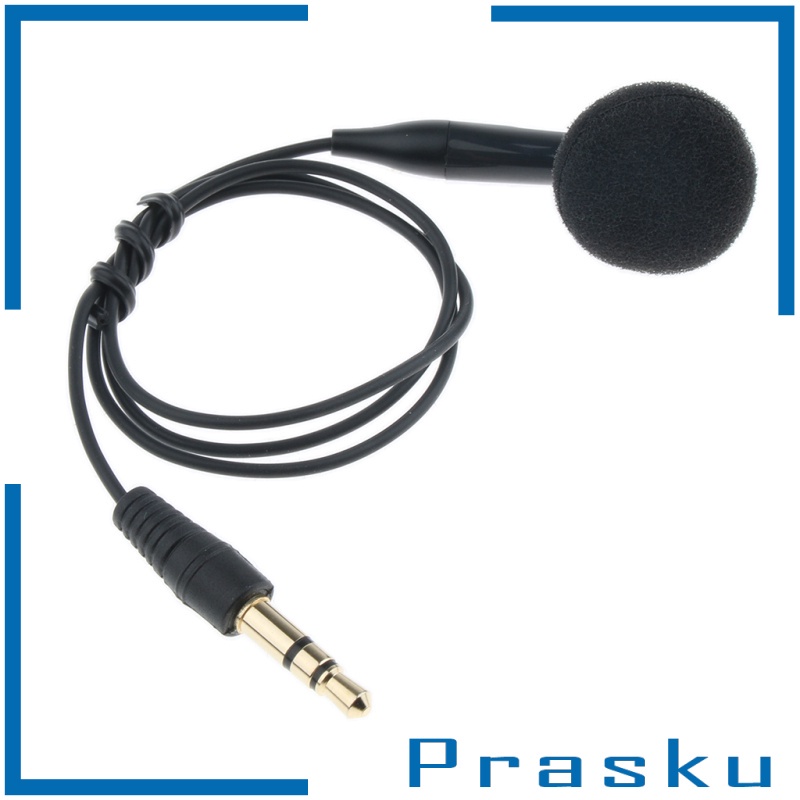 [PRASKU] 2x3.5mm Single Side Wired Earphone Earbuds Music Sport Earphone 45cm Black