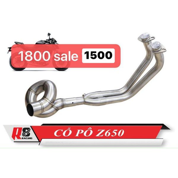 Cổ Pô INOX  MẠ  KAWASAKI Z1000 - Z900 - Z800 -Z300-CBR250-R3-Z650 Nhập Khẩu_DOCHOIXEMAYNHAPKHAU