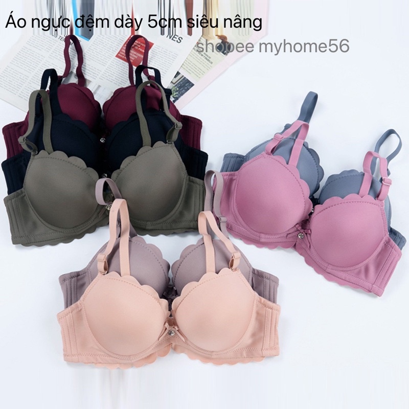 Áo ngực đệm dày mút kép 5cm siêu nâng, siêu đẩy 3892