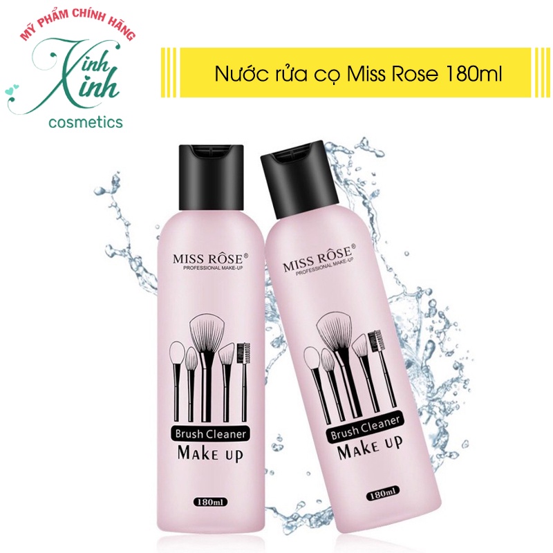 Nước rửa cọ trang điểm, nước rửa Miss Rose - nước làm sạch cọ và làm sạch mút trang điểm diệt khuẩn