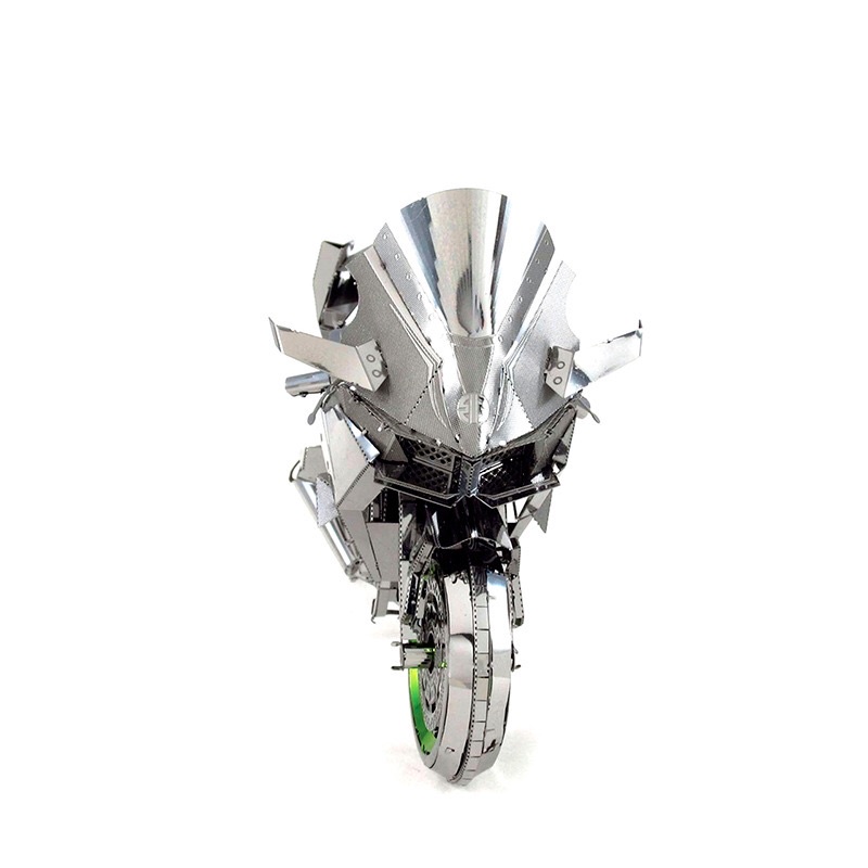 Mô hình 3d kim loại, lắp ráp xe Motobike Kawasaki, đồ chơi xếp hình