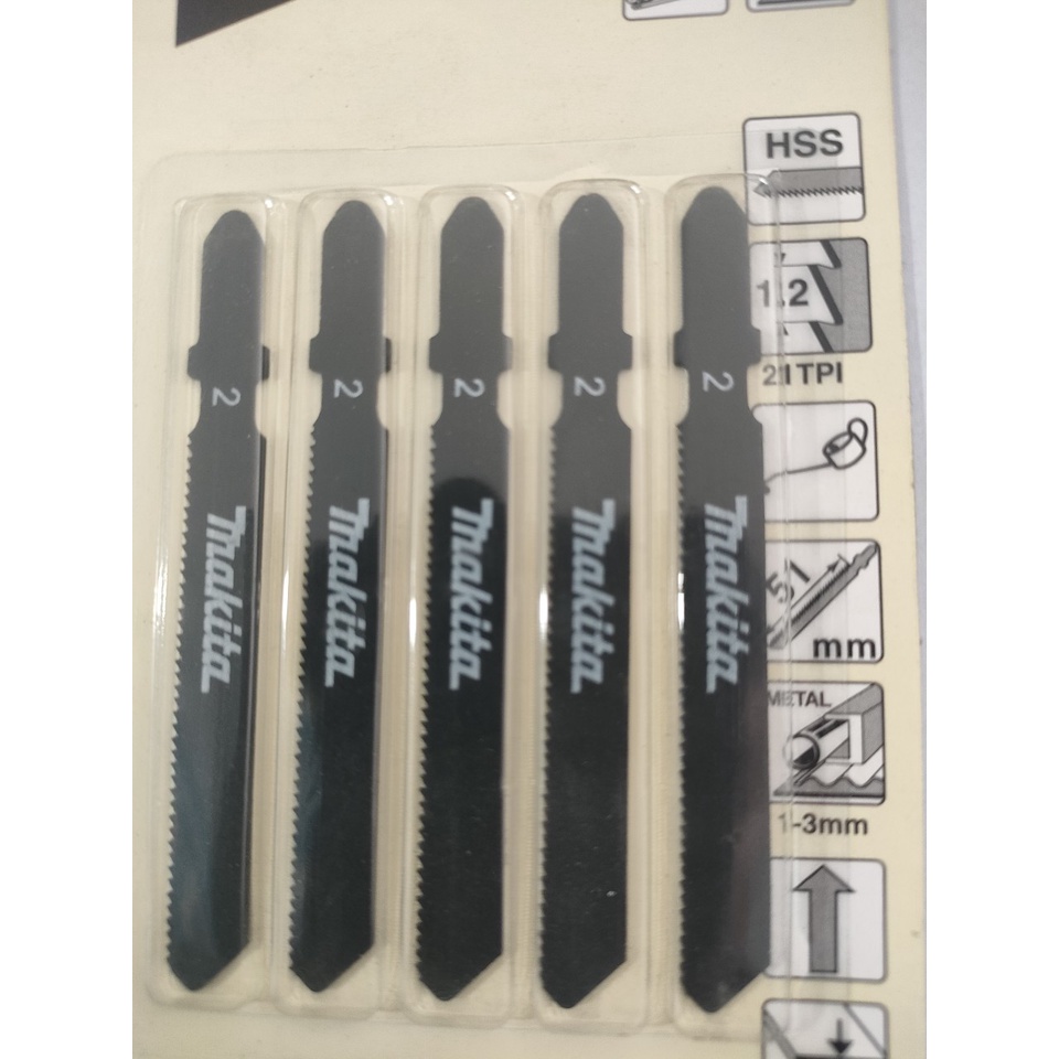 CHÍNH HÃNG - Bộ 5 lưỡi cưa lọng cắt kim loại T118A Makita D-34908