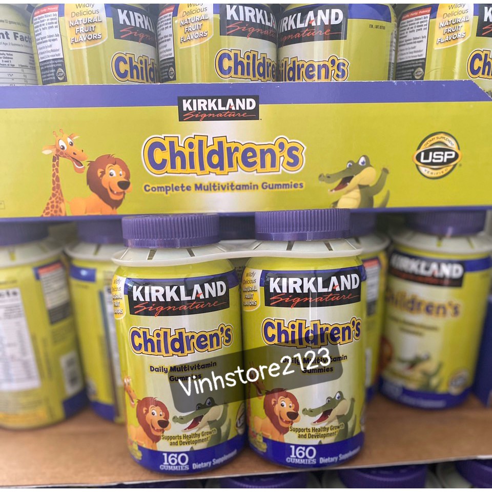 sét 2 lọ Kẹo gấu🐻❤️🐻💛Cặp 2 - Kẹo Bổ Sung Vitamin Cho Bé Kirkland Children’s Multivitamin