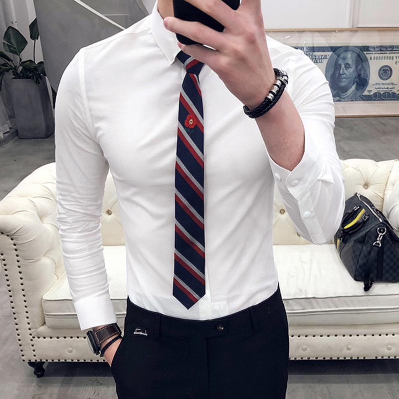 Cà Vạt Nam Thêu Hoa Hồng