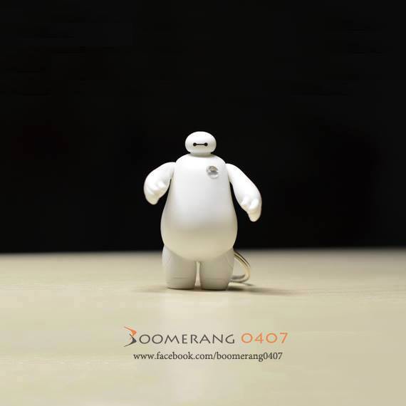 Móc chìa khóa đèn LED Baymax Mô phỏng Siêu anh hùng, Quà tặng độc đáo