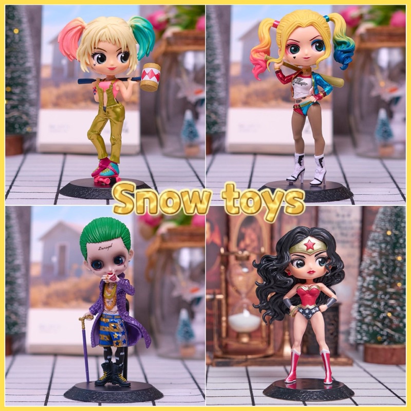 Mô hình Marvel Avengers DC - Q Posket - Joker Harley Quinn Captain Iron Spider man Thor Loki Cat Wonder Women - Cao 15cm