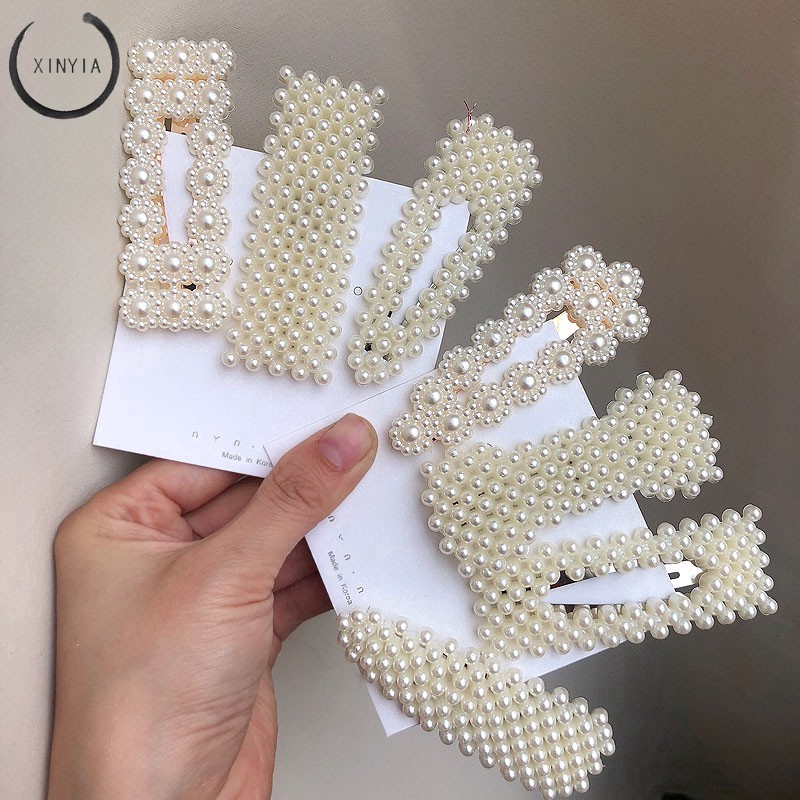 Kẹp Tóc Đính Ngọc Trai Thời Trang Cho Nữ