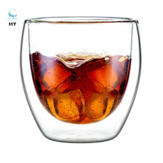 Ly Thủy Tinh Uống Cà Phê / Sữa / Nước Ép 2 Lớp