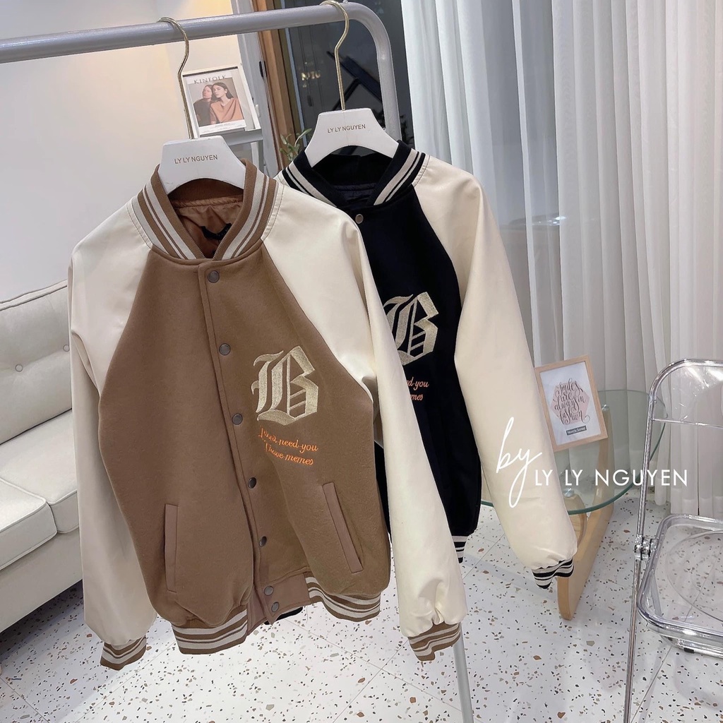 Áo bomber nữ nam thời trang ulzzang hàn quốc, áo khoác bomber cô bé nữ dày dặn hàn quốc