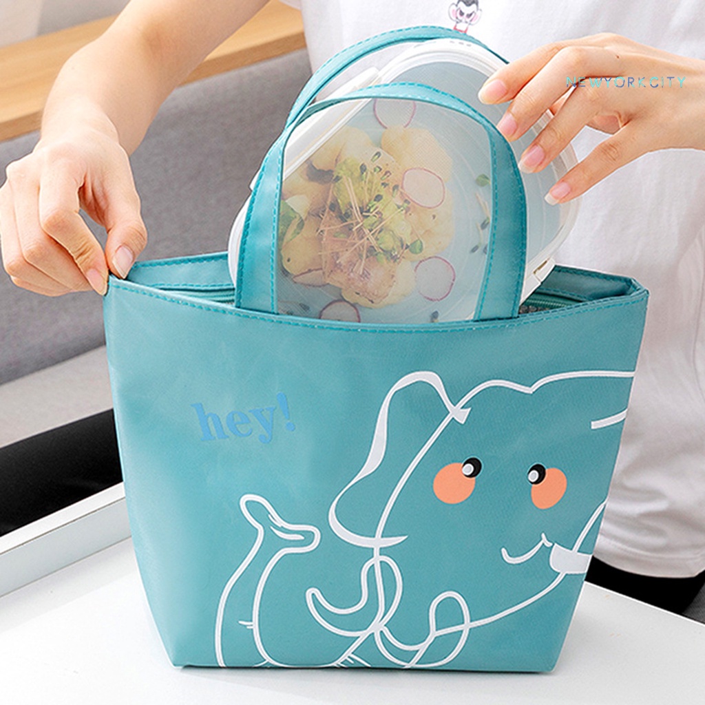 Túi Đựng Cơm Trưa NYC Vải Canvas Dày Dặn Chống Thấm Nước Chống Bẩn Với Tay Cầm Tiện Dụng Cho Văn Phòng