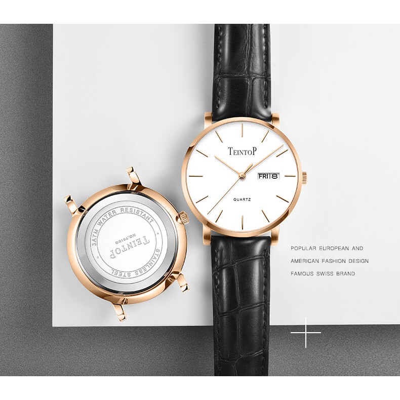 Đồng hồ nam chính hãng Teintop T7015-4 hàng mới 100%,Kính sapphire,chống xước,Chống nước,Đồng hồ Quartz,Bảo Hành 12tháng