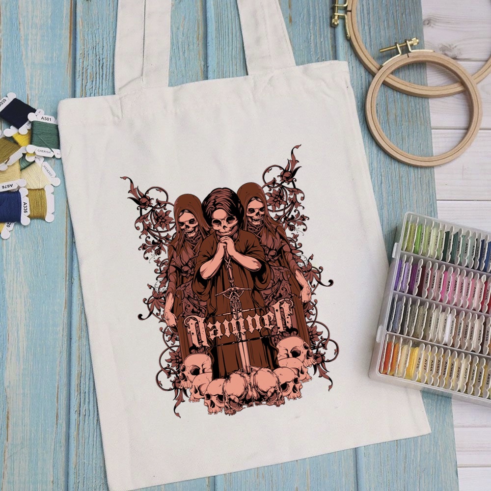 Túi vải túi Tote ART WORK PRO - Mẫu 9 vải canvas dày đẹp cho nữ có khóa miệng đi học đi chơi. In hình theo yêu cầu