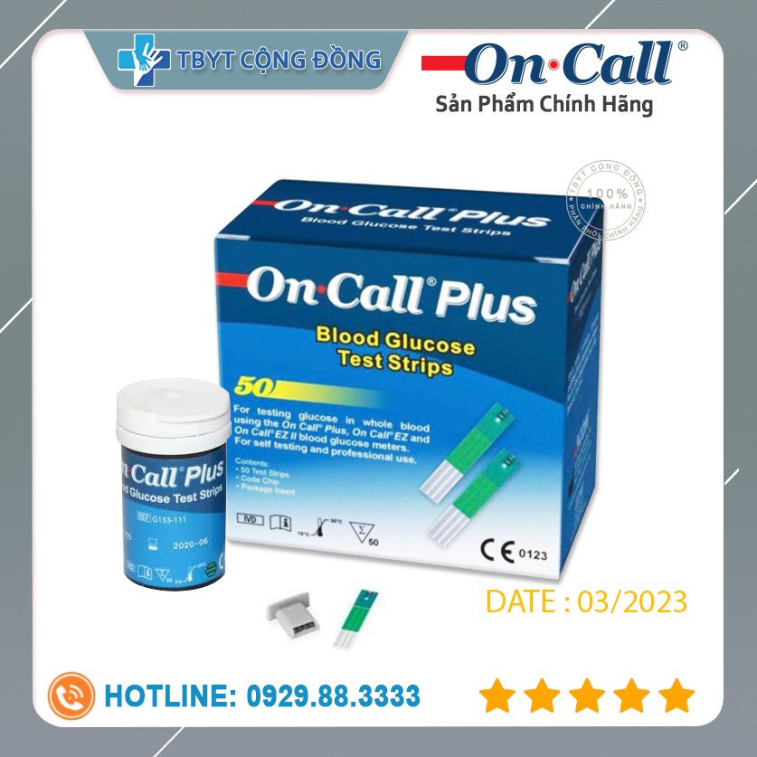 Máy Đo Đường Huyết Acon On Call Plus + Tặng hộp 25 que thử và hộp 50 kim chích máu