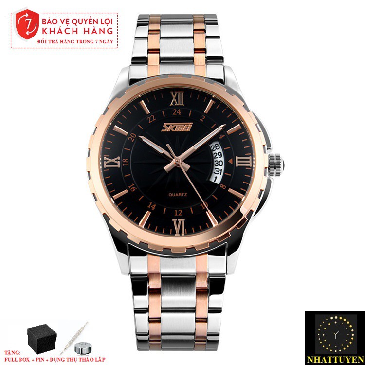 Đồng Hồ Nam Máy Nhật Dây Thép Không Gỉ Skmei 9069 Kim Dạ Quang Ban Đêm - HÀNG CHÍNH HÃNG | BigBuy360 - bigbuy360.vn