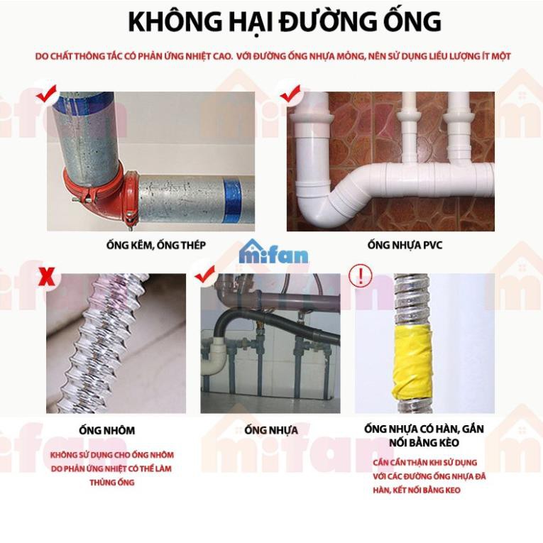 Bột Thông Cống chuẩn xịn - Thông Tắc Cống, Đường Ống, Bồn Cầu, Bồn Rửa Mặt - HÀNG LOẠI 1