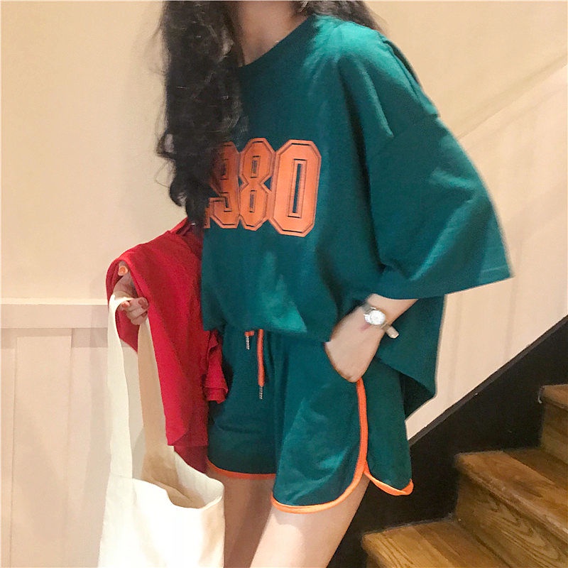 Bộ Đồ Ngủ Tay Ngắn Dáng Rộng Plus Size Phong Cách Hàn Quốc Thời Trang Mùa Hè Cho Nữ