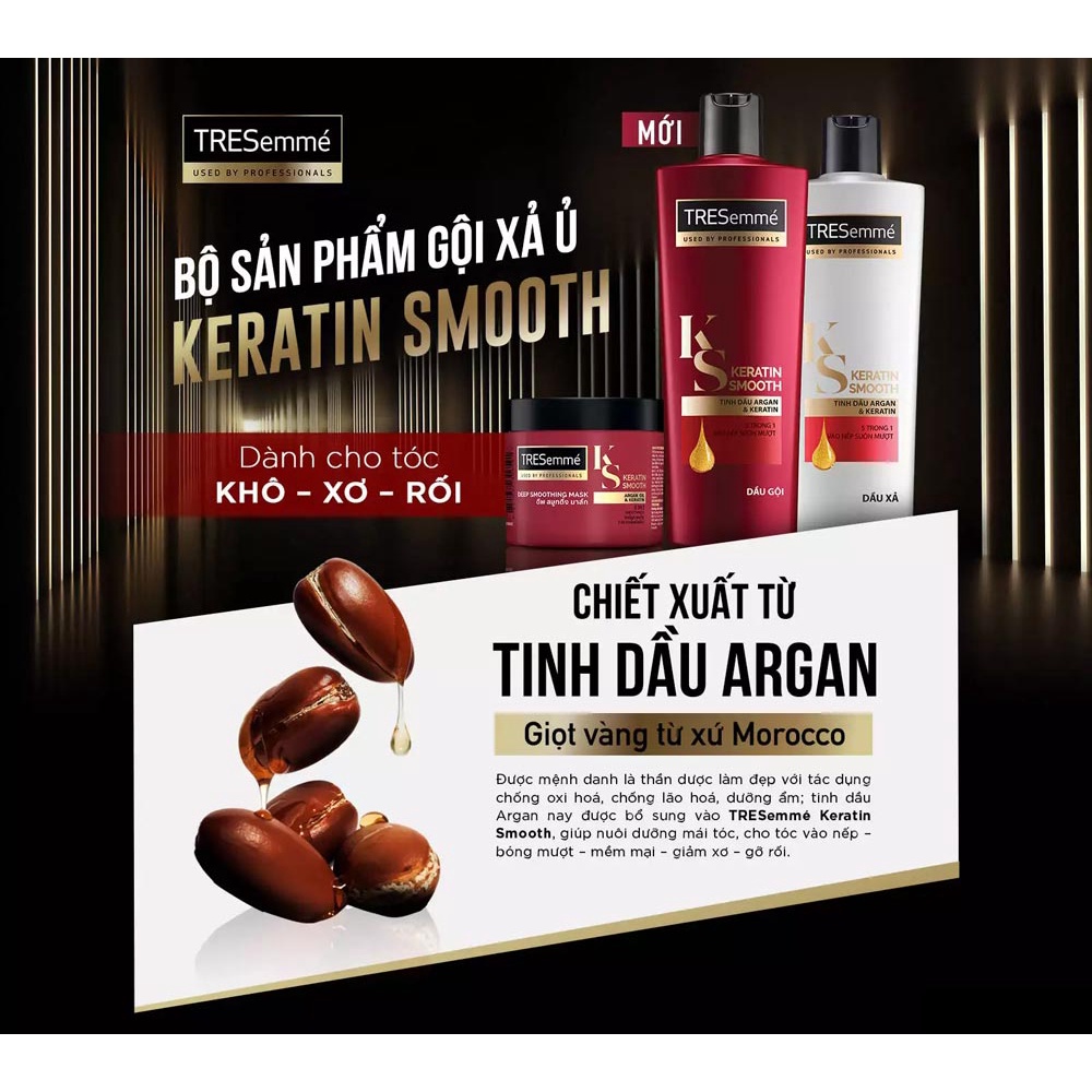 Dầu Xả TRESemmé Keratin Smooth 5 Trong 1 Vào Nếp Suôn Mượt 170Gr